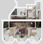 Byt Dejvice, 0,5 Studio, spolupráce Viktorie Bon, 2026